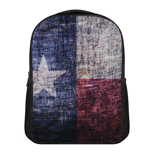 Grunge Texas Flag Print Casual Backpack