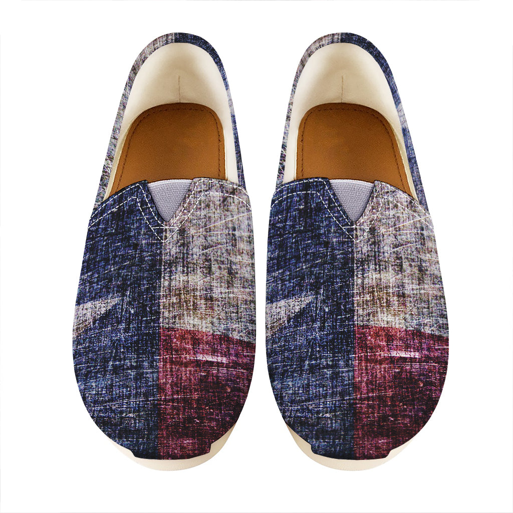 Grunge Texas Flag Print Casual Shoes