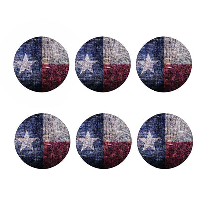 Grunge Texas Flag Print Coaster Set