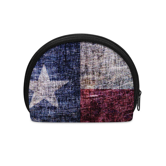 Grunge Texas Flag Print Coin Purse