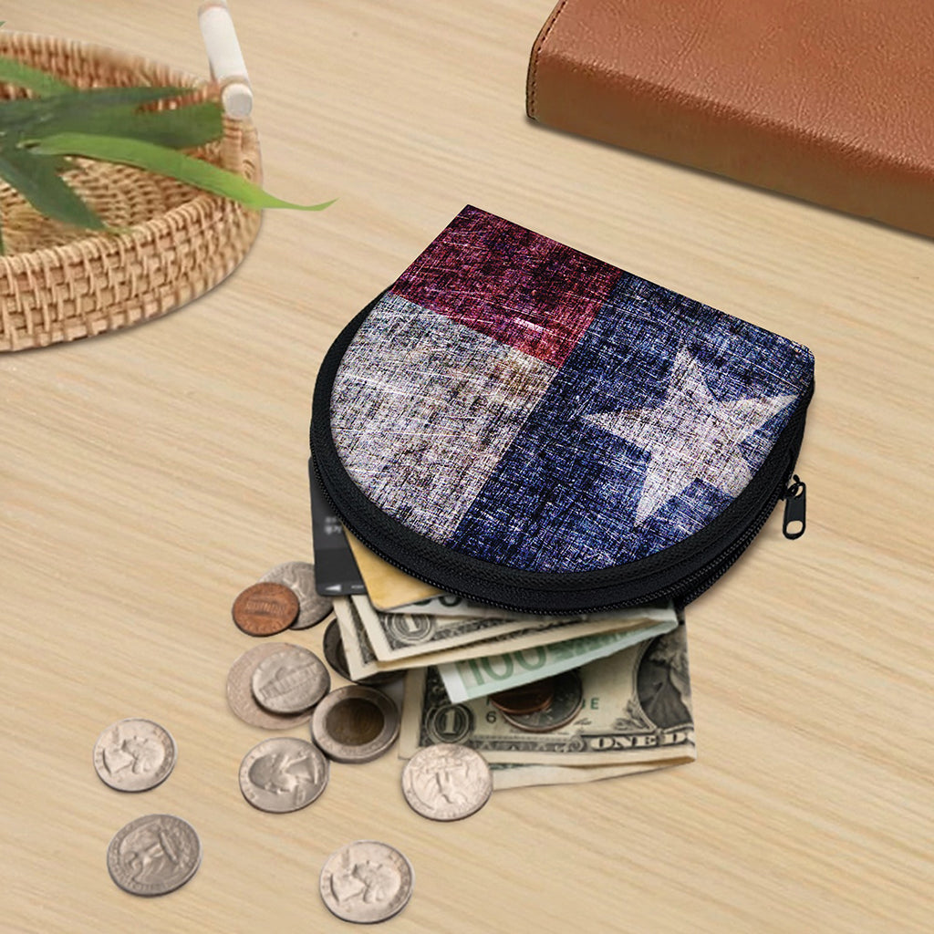 Grunge Texas Flag Print Coin Purse