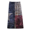 Grunge Texas Flag Print Cotton Front Slit Maxi Skirt