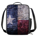 Grunge Texas Flag Print Crossbody Lunch Bag
