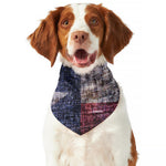 Grunge Texas Flag Print Dog Bandana