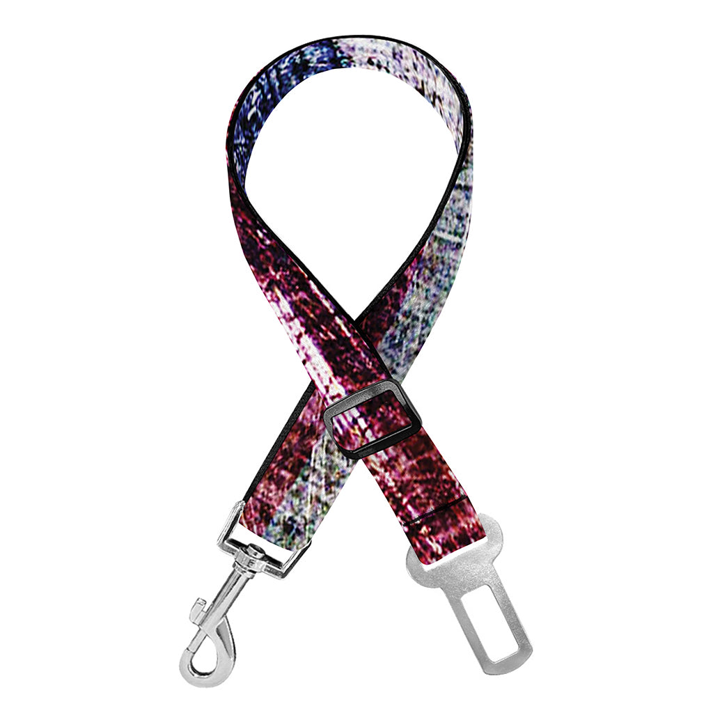 Grunge Texas Flag Print Dog Seat Belt
