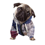 Grunge Texas Flag Print Dog Zip Up Hoodie