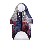 Grunge Texas Flag Print Dog Zip Up Hoodie