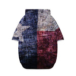 Grunge Texas Flag Print Dog Zip Up Hoodie
