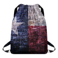 Grunge Texas Flag Print Drawstring Backpack