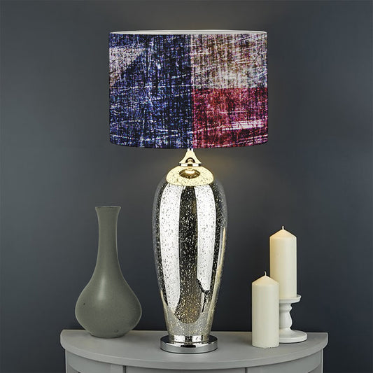 Grunge Texas Flag Print Drum Lamp Shade