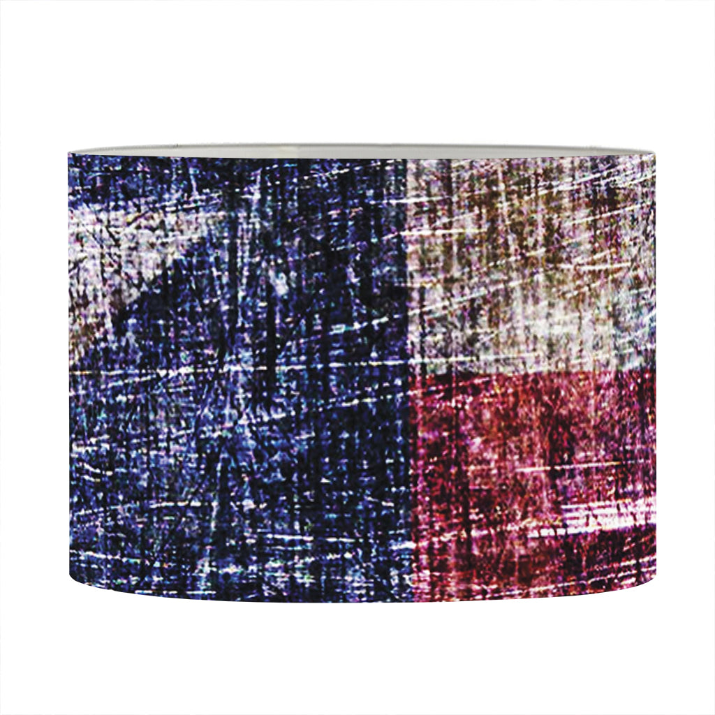 Grunge Texas Flag Print Drum Lamp Shade