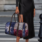 Grunge Texas Flag Print Duffle Bag