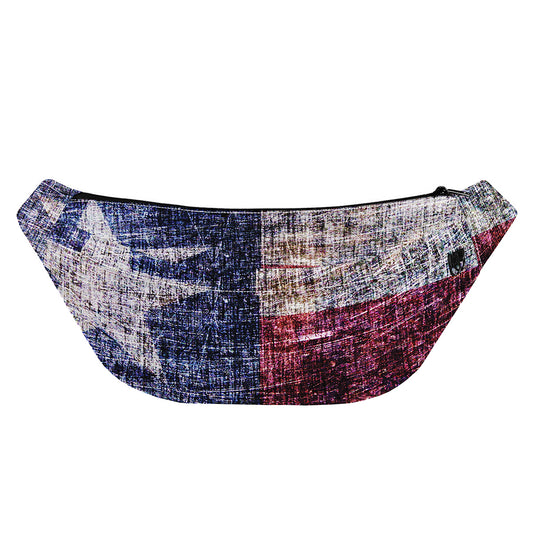 Grunge Texas Flag Print Fanny Pack