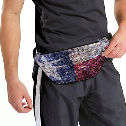 Grunge Texas Flag Print Fanny Pack