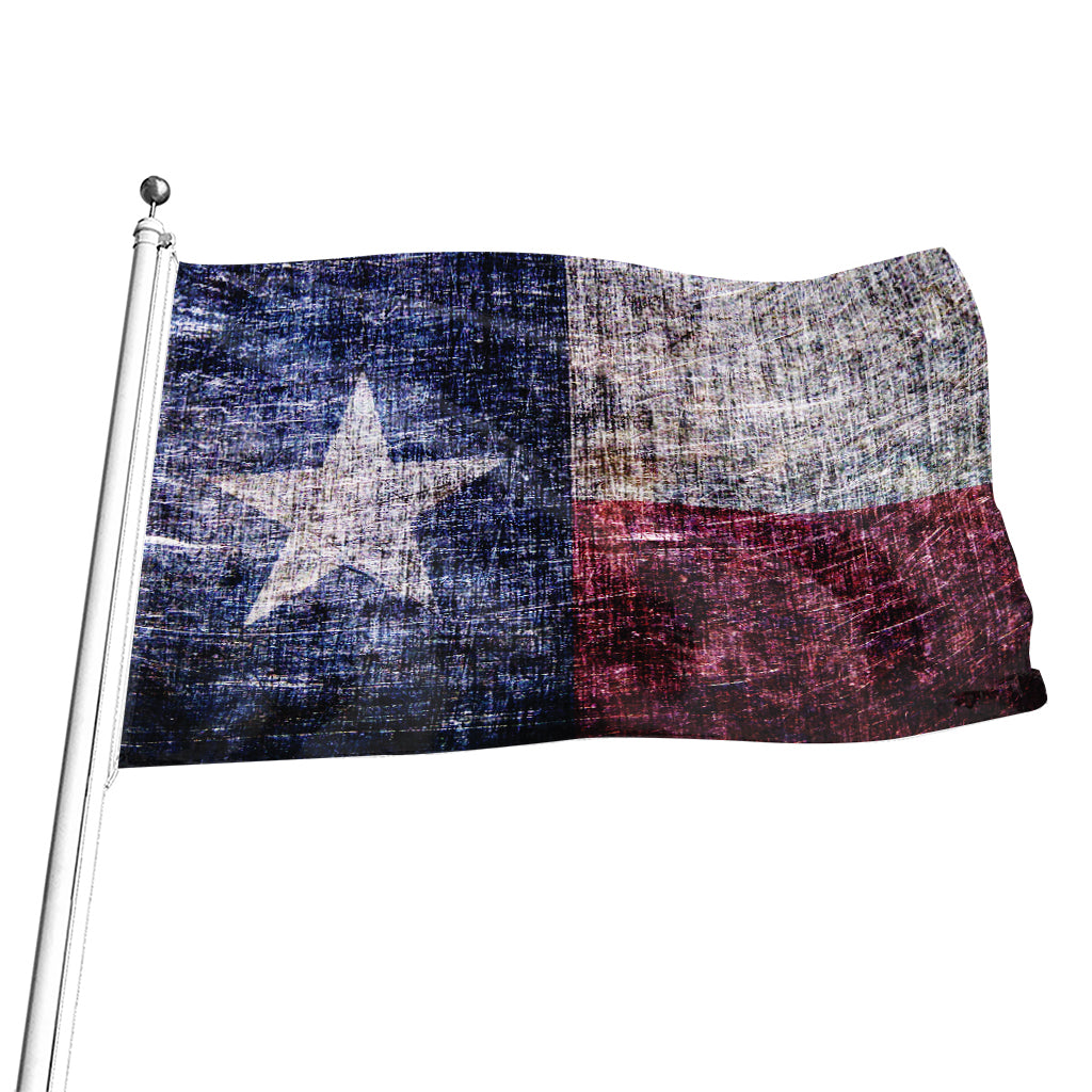 Grunge Texas Flag Print Flag