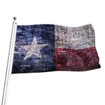 Grunge Texas Flag Print Flag