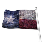 Grunge Texas Flag Print Flag