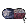 Grunge Texas Flag Print Glasses Case