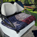 Grunge Texas Flag Print Golf Cart Seat Cover