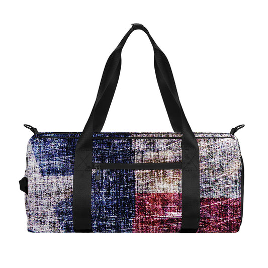 Grunge Texas Flag Print Gym Bag