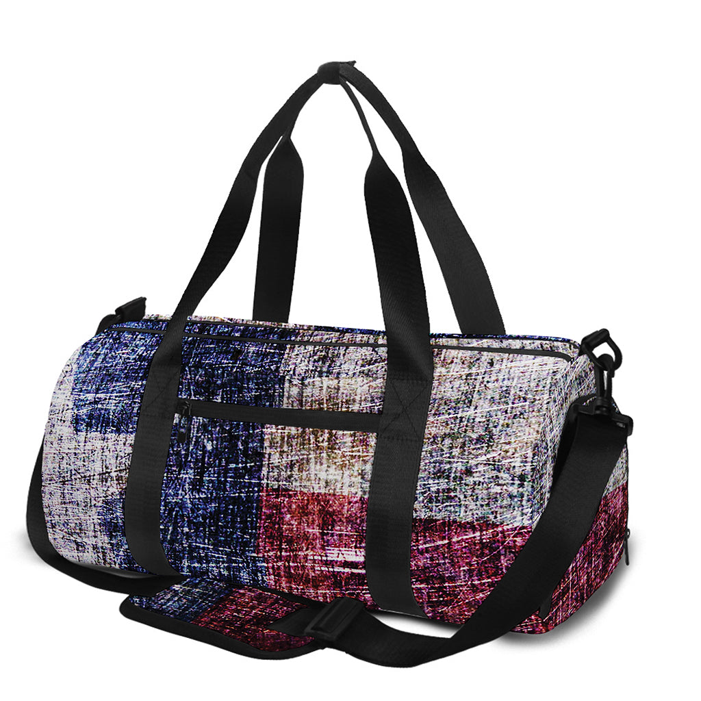 Grunge Texas Flag Print Gym Bag