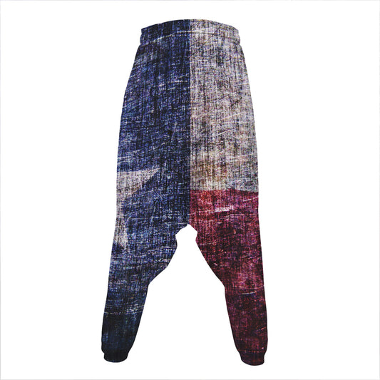 Grunge Texas Flag Print Hammer Pants