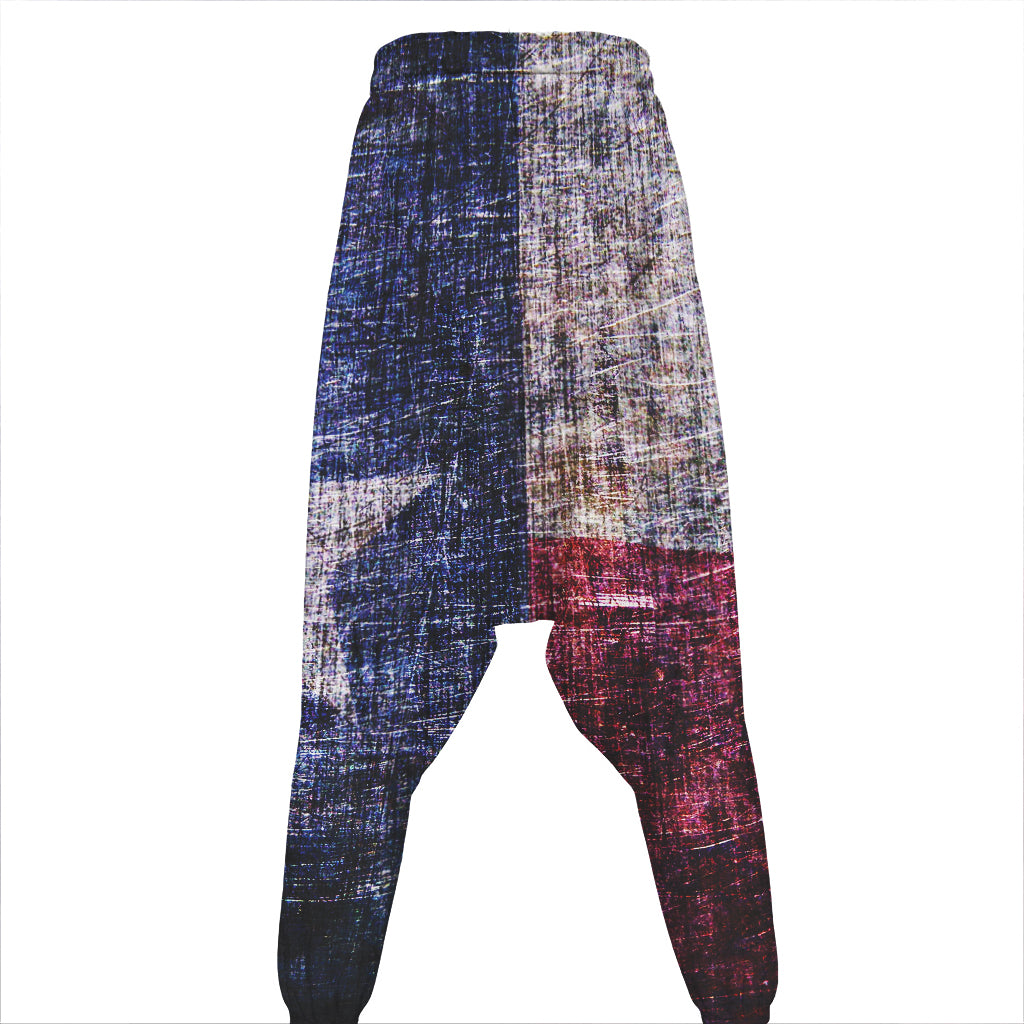Grunge Texas Flag Print Hammer Pants