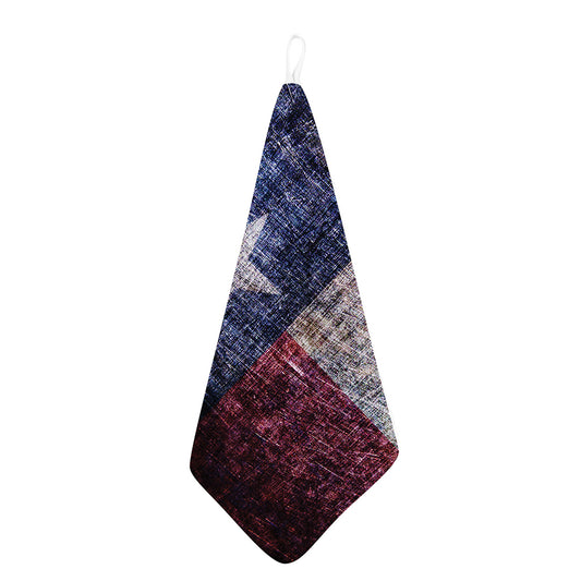 Grunge Texas Flag Print Hand Towel