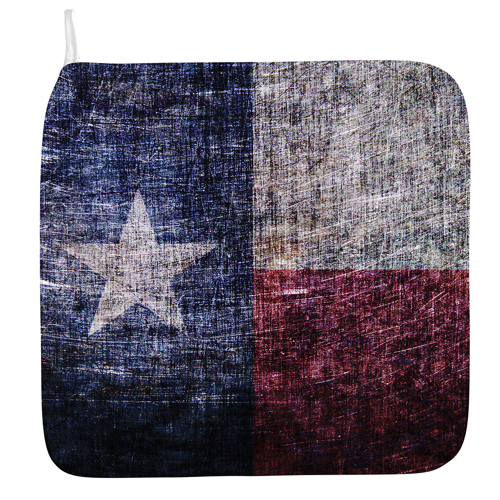 Grunge Texas Flag Print Hand Towel