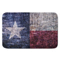 Grunge Texas Flag Print Indoor Door Mat