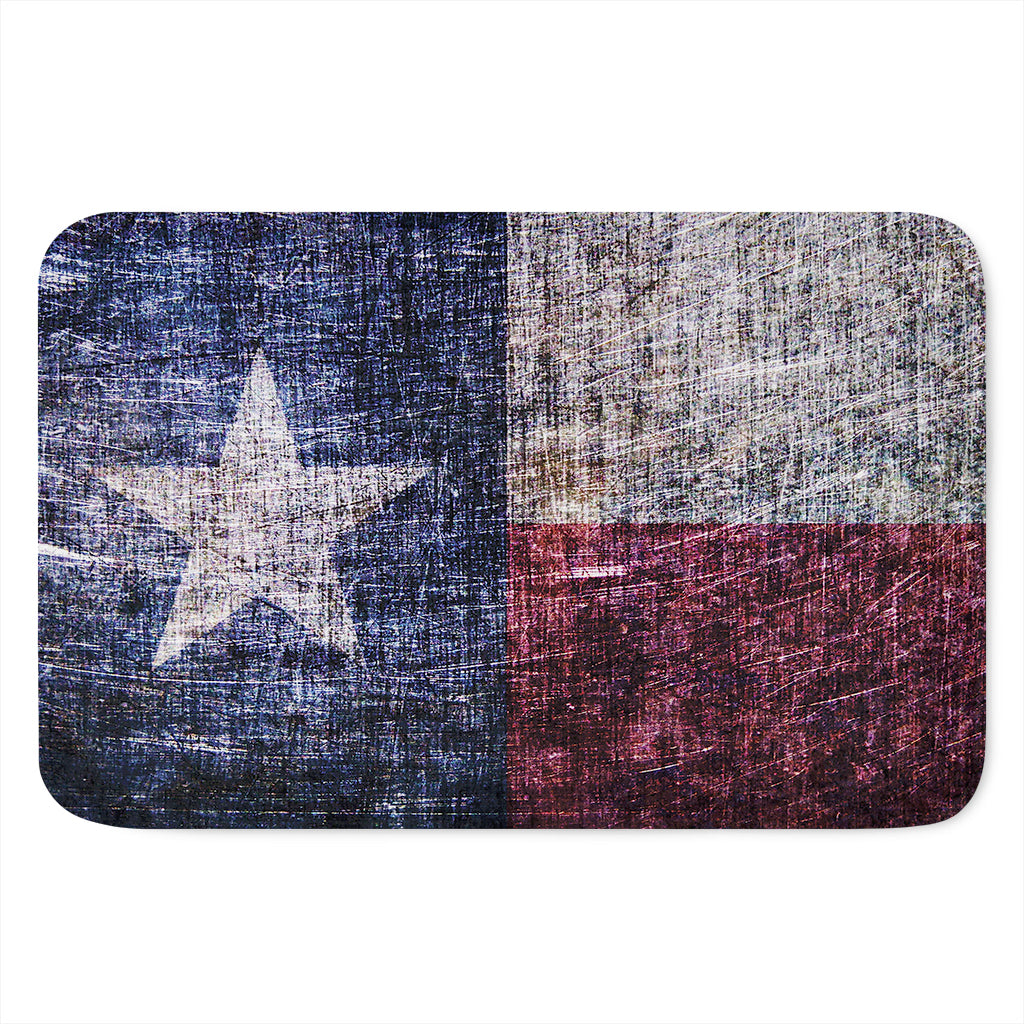 Grunge Texas Flag Print Indoor Door Mat