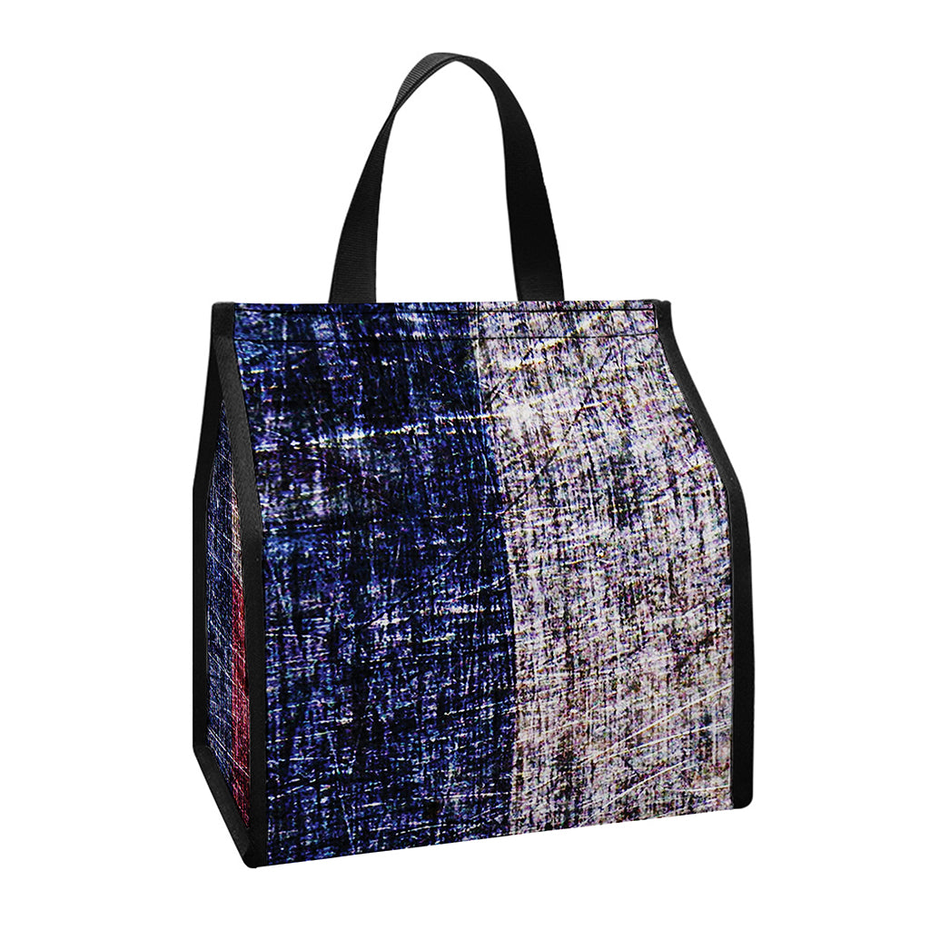 Grunge Texas Flag Print Insulated Lunch Tote