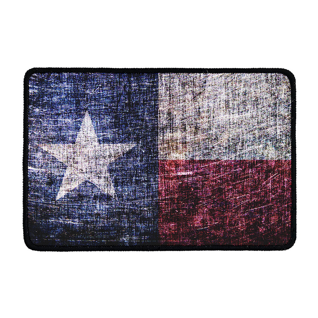 Grunge Texas Flag Print Kitchen Mat