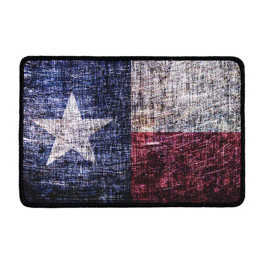 Grunge Texas Flag Print Kitchen Mat