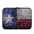 Grunge Texas Flag Print Laptop Sleeve