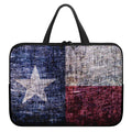 Grunge Texas Flag Print Laptop Sleeve With Handle