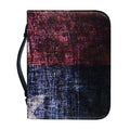 Grunge Texas Flag Print Leather Bible Cover