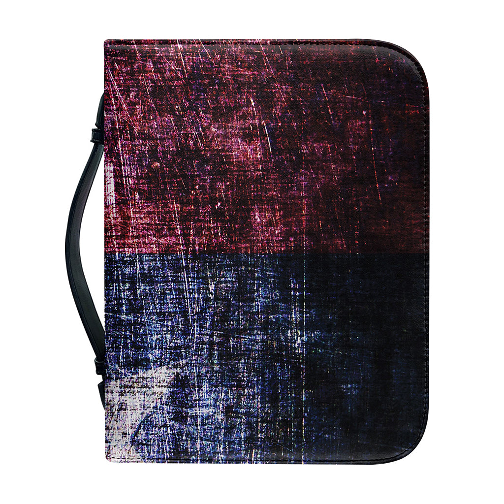 Grunge Texas Flag Print Leather Bible Cover