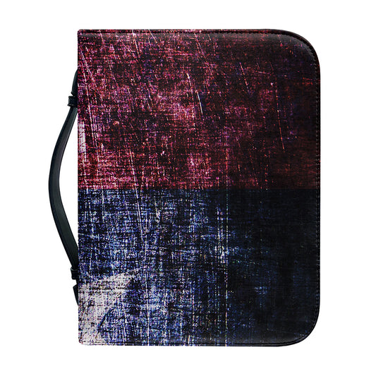 Grunge Texas Flag Print Leather Bible Cover