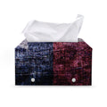 Grunge Texas Flag Print Leather Tissue Box Cover