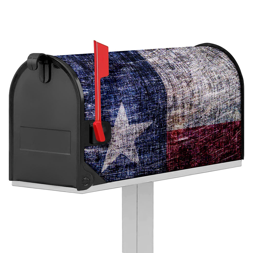 Grunge Texas Flag Print Mailbox Cover