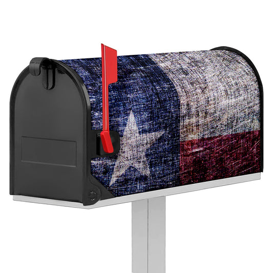 Grunge Texas Flag Print Mailbox Cover