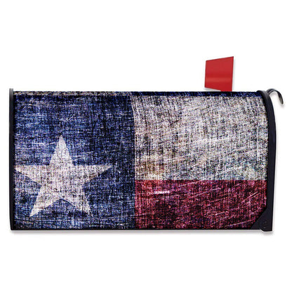 Grunge Texas Flag Print Mailbox Cover