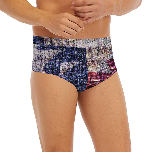 Grunge Texas Flag Print Men's Briefs