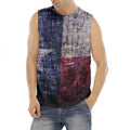 Grunge Texas Flag Print Men's Fitness Tank Top