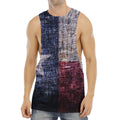 Grunge Texas Flag Print Men's Muscle Tank Top