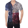 Grunge Texas Flag Print Men's Shirt