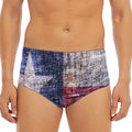 Grunge Texas Flag Print Men's Triangle Swim Briefs