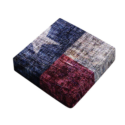Grunge Texas Flag Print Outdoor Seat Cushion Cover