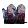 Grunge Texas Flag Print Oven Mitts